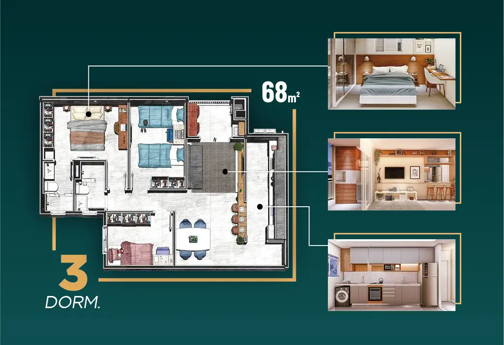 Apartamento Torre Alba – 3 dormitórios