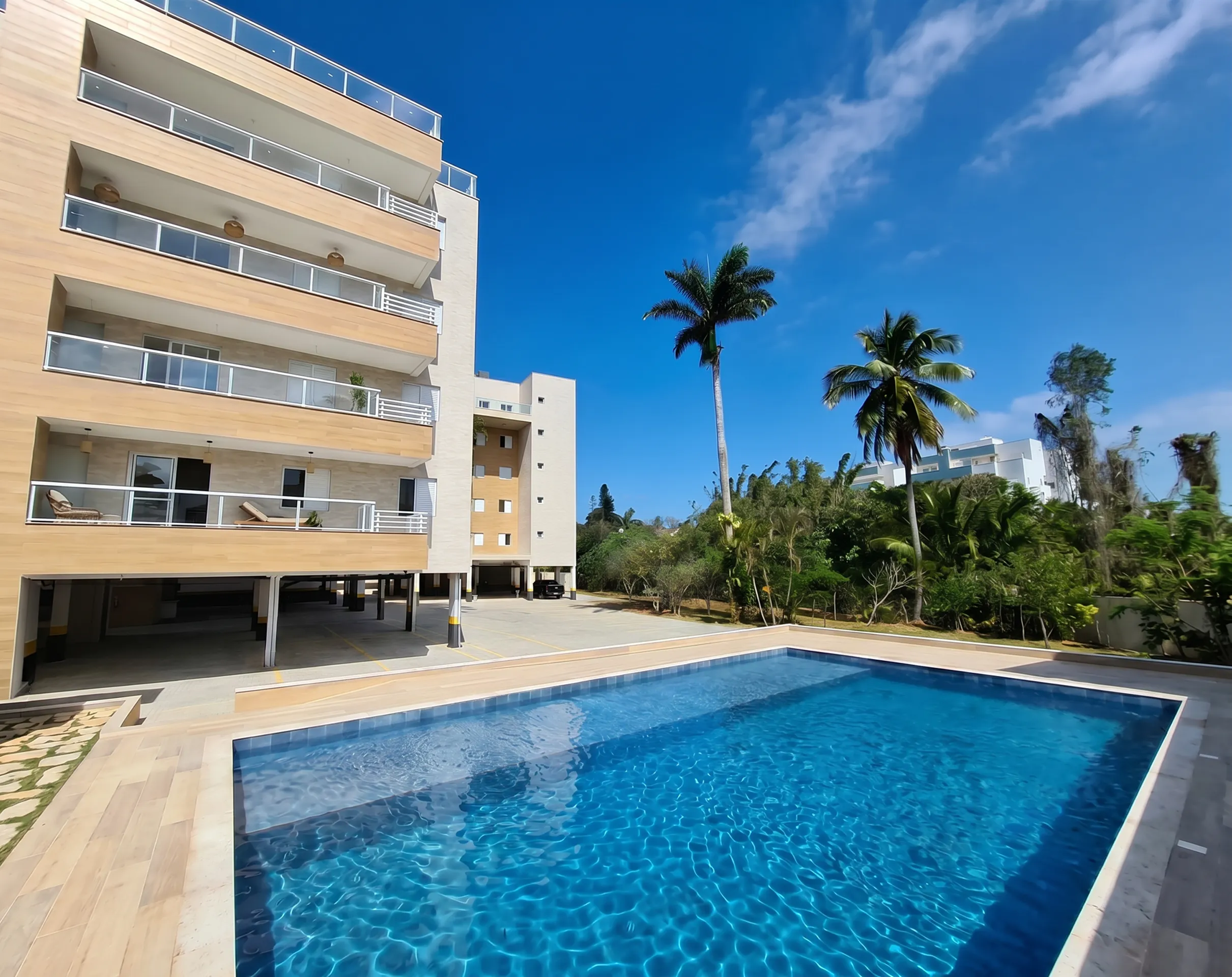 Fachada do Bossa Nova Residencial em Ubatuba